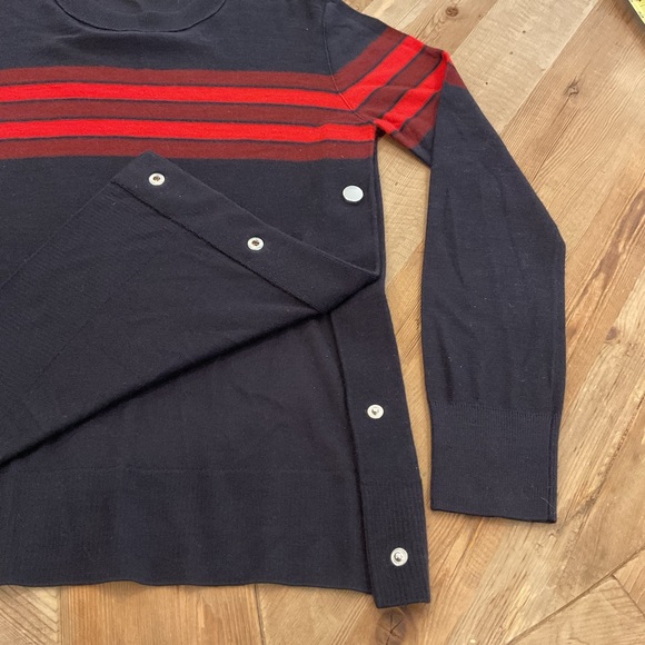 Sonia‎ by Sonia Rykiel Striped Long Sleeve Wool Blend Sweater - Picture 2 of 8